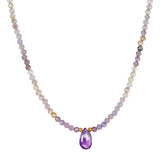 Amethyst Purple Tourmaline Beaded Necklace