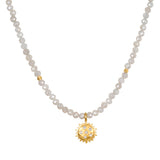 Sun Moonstone Beaded Necklace