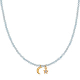 Celestial Aquamarine Beaded Necklace