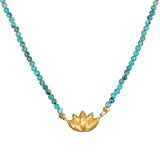 Lotus Turquoise Beaded Necklace