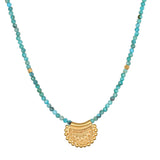 Mini Mandala Turquoise Necklace