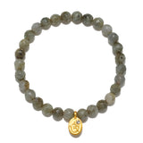 Labradorite Om Stretch Bracelet