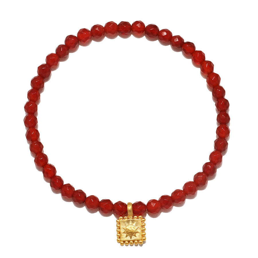 Red Carnelian Sun Stretch Bracelet