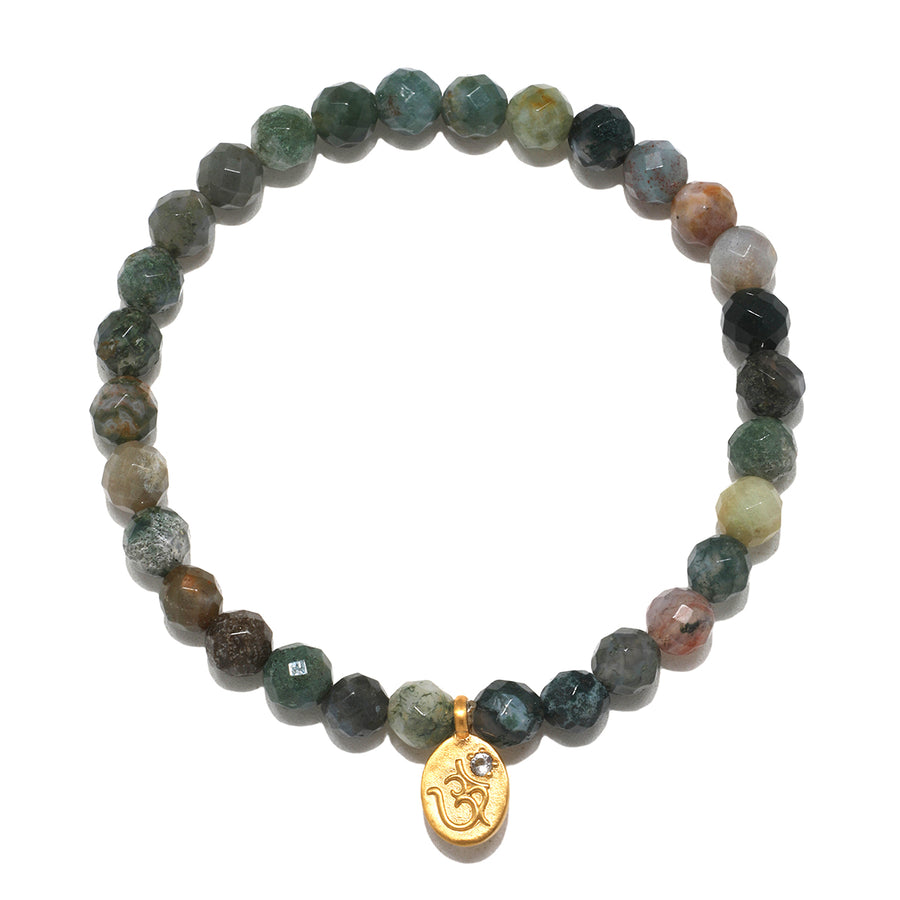 Fancy jasper Om Stretch Bracelet