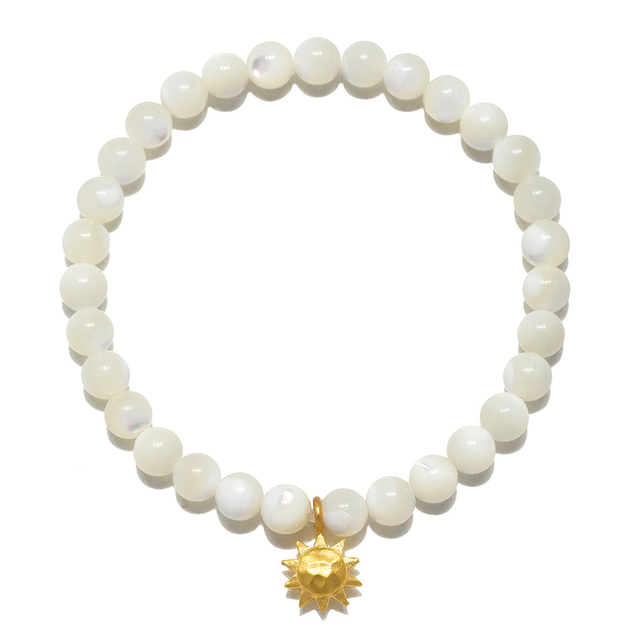 Mother of Pearl Sun Stretch Bracelet