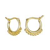 Small Dot Gold Hoops