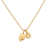 Citrine Lotus Necklace