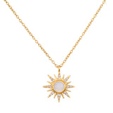 Moonstone & White Topaz Starburst Necklace