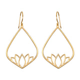 Lotus Drop Cut Out Earring
