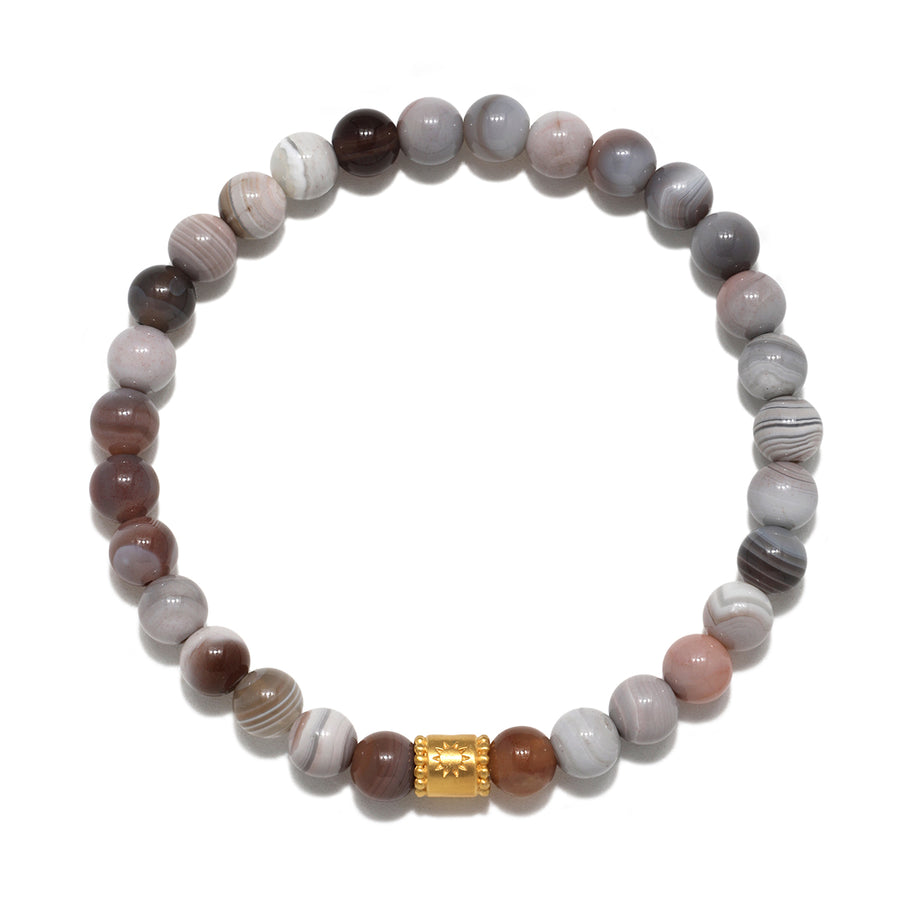 Botswana Agate Sun Stretch Bracelet