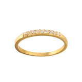White Topaz Band Ring- Size 7