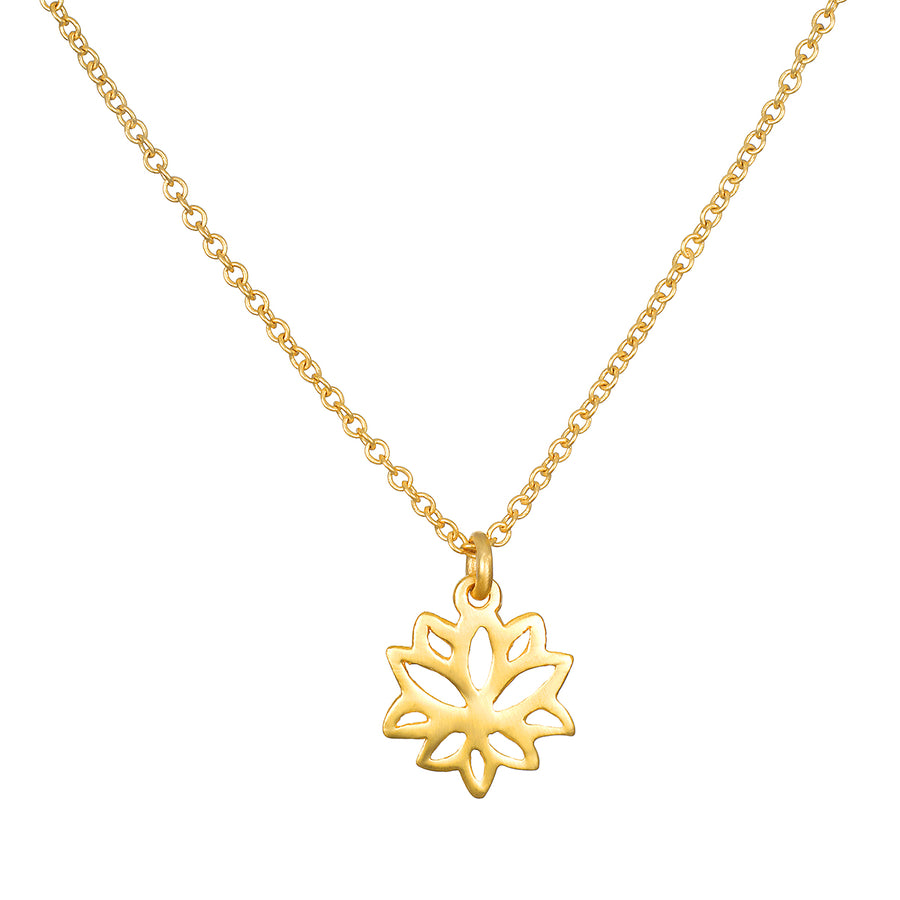 Cut out Lotus Necklace