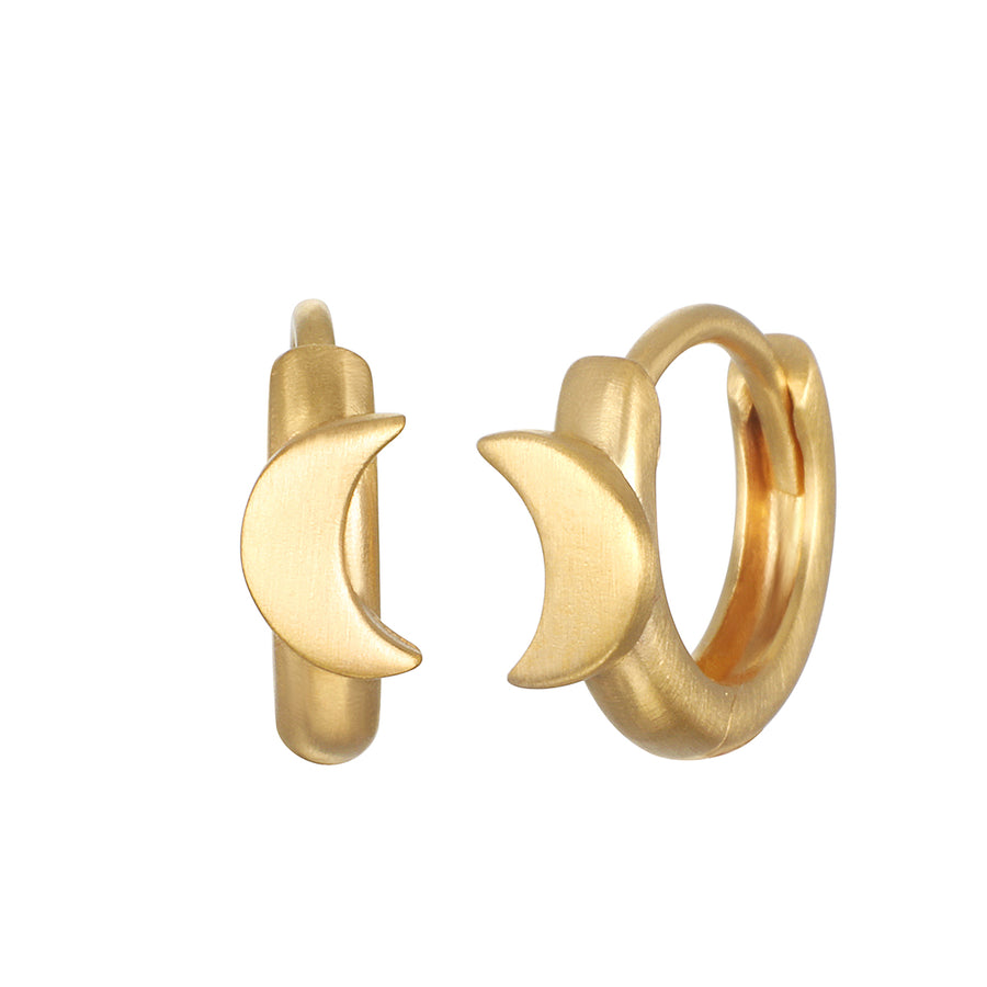 Moon Mini Huggie Hoops