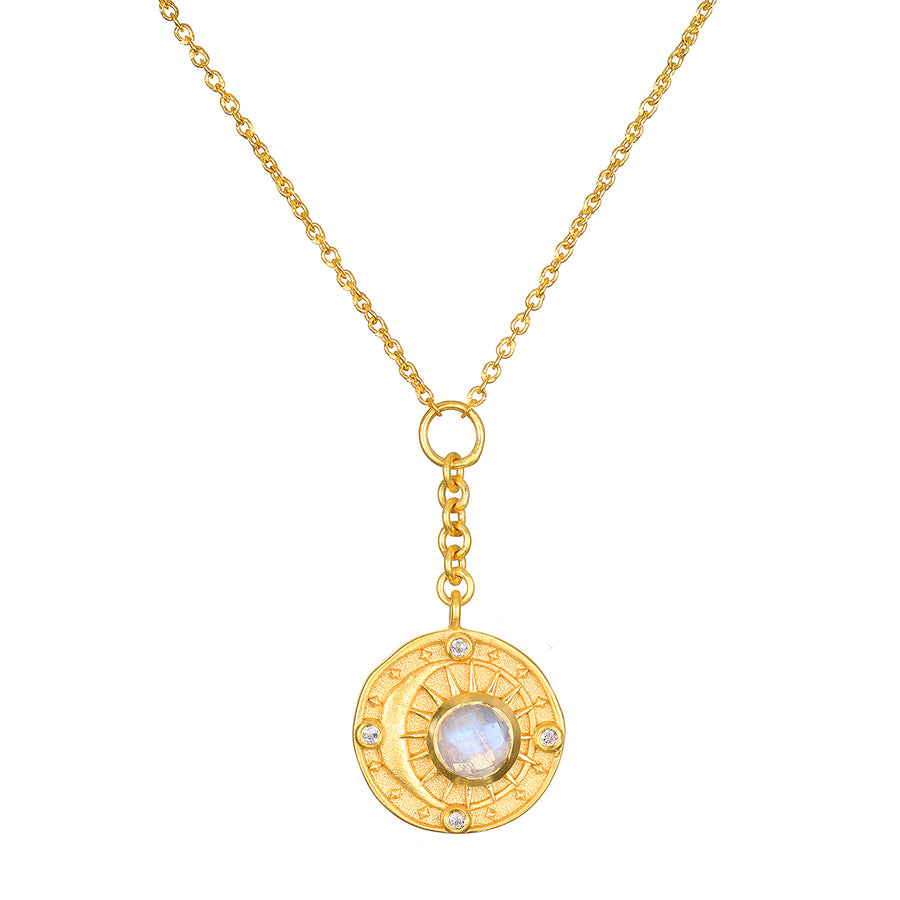 Rainbow Moonstone Celestial Necklace