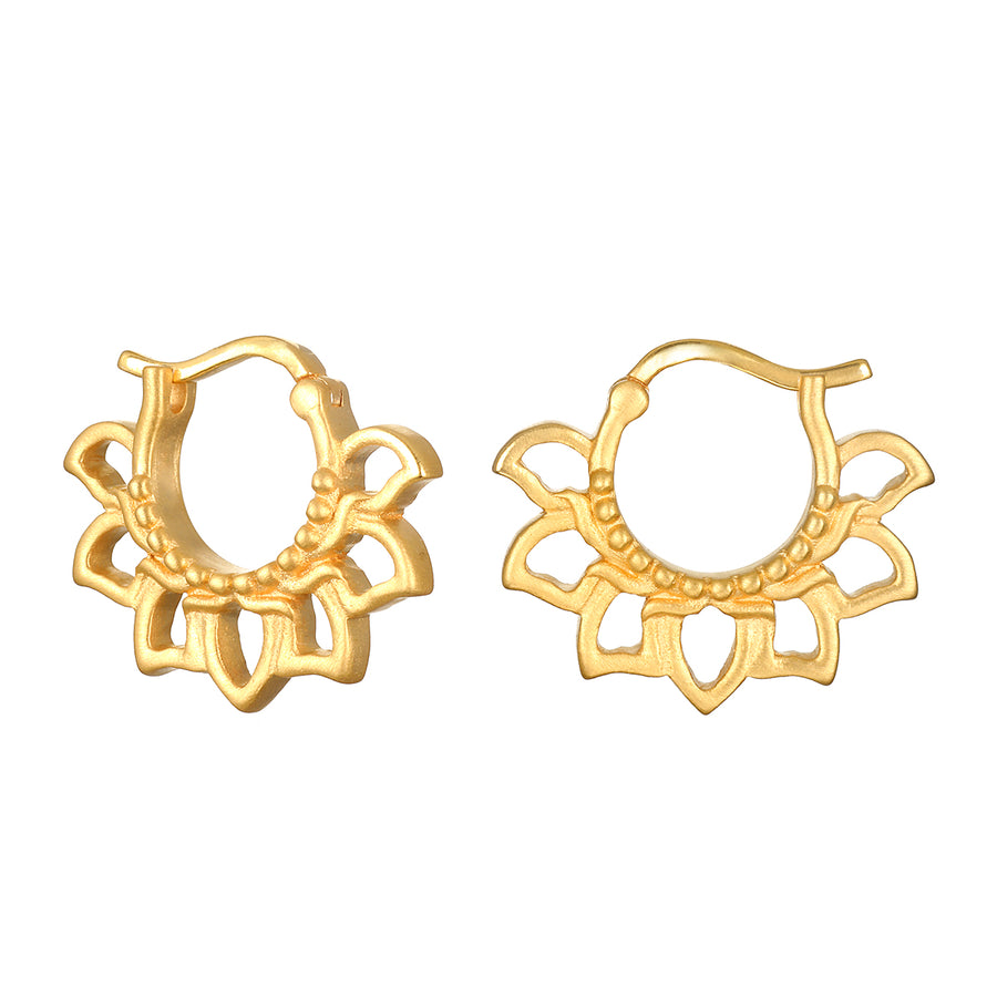 Lotus Petal Hoops