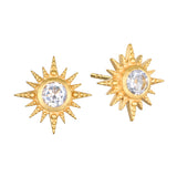 White Topaz Star Studs