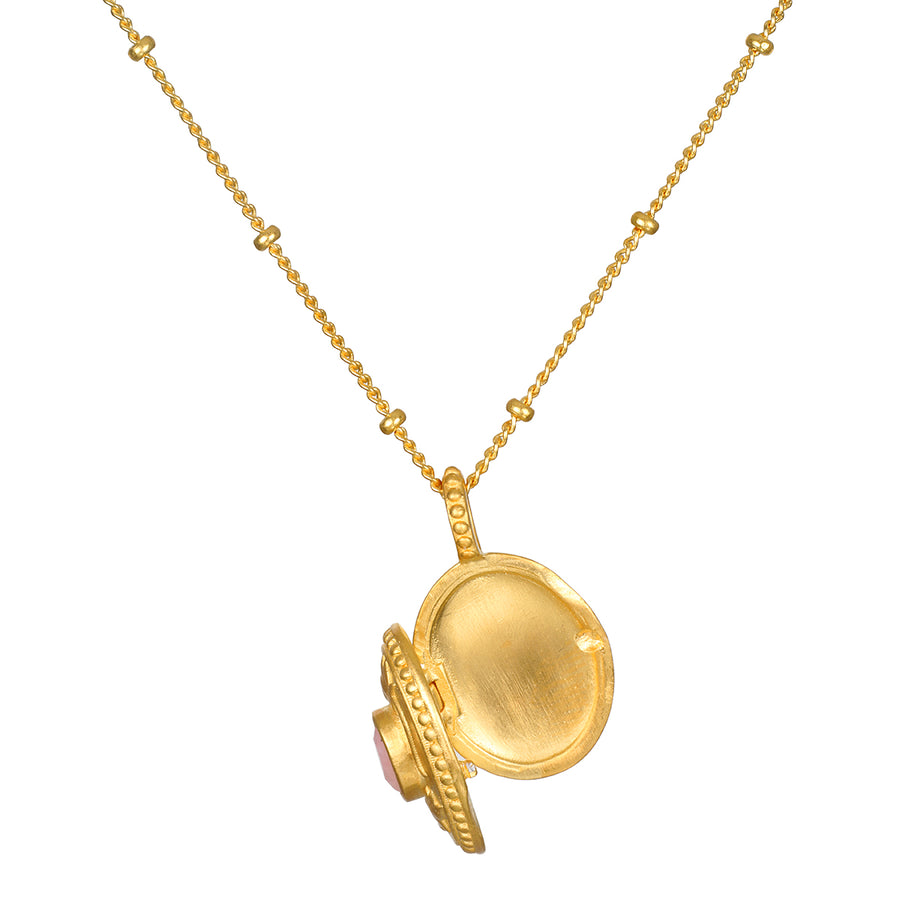 Opal Locket Necklace