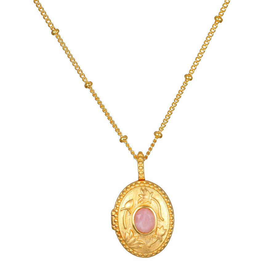 Opal Locket Necklace