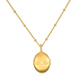 Opal Locket Necklace