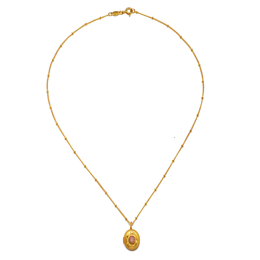 Opal Locket Necklace