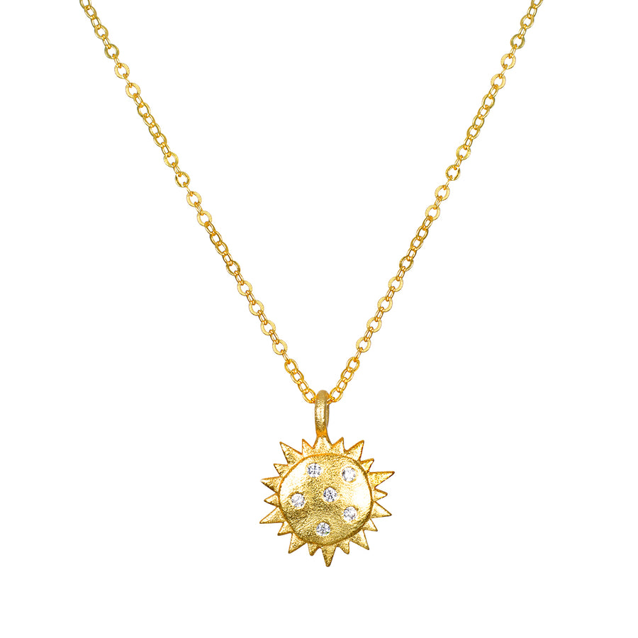 Sun CZ Necklace