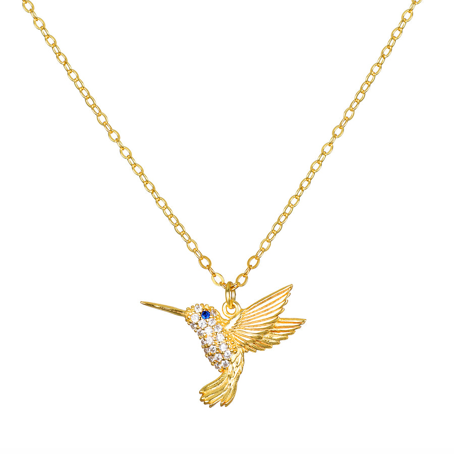 Hummingbird CZ Necklace