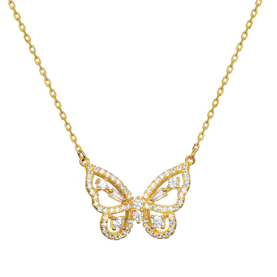 Butterfly CZ Statement Necklace