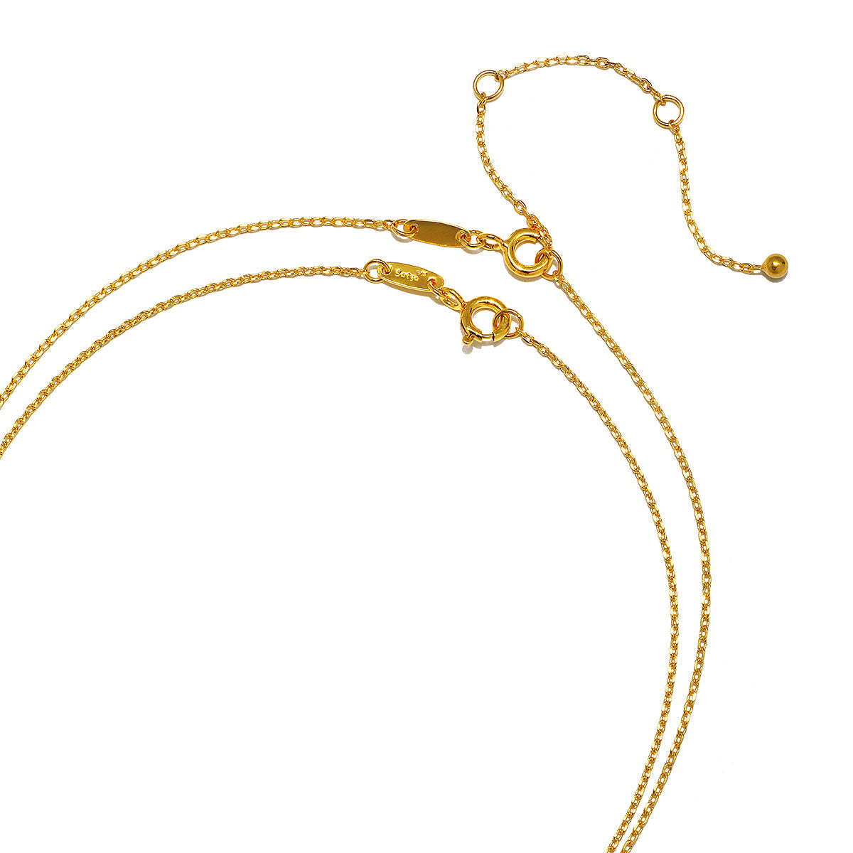 The clasp and chain details of the Intention of Balance Necklace Set, showcasing the quality of the spiritual jewelry designed for meaningful meditative practices and protection.