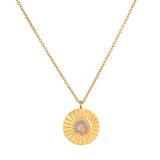 Rose Quartz and White Topaz Sun Necklace