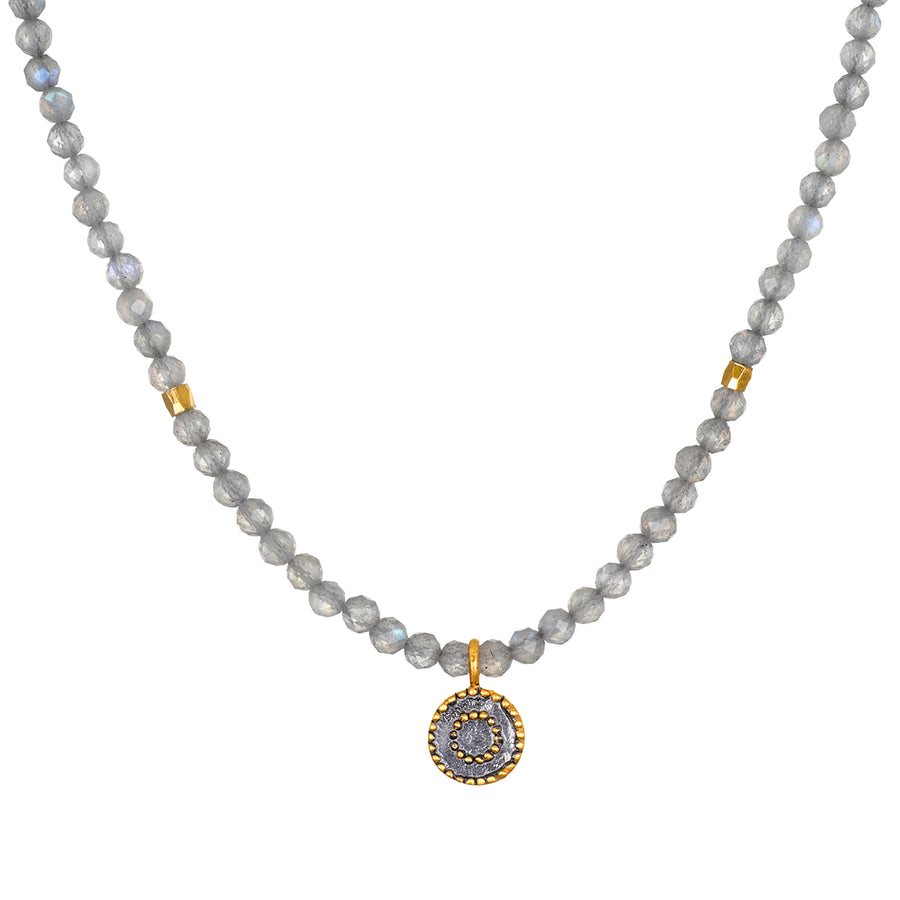 Labradorite Sun Beaded Choker Necklace