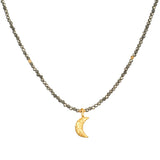 Moon Pyrite Necklace