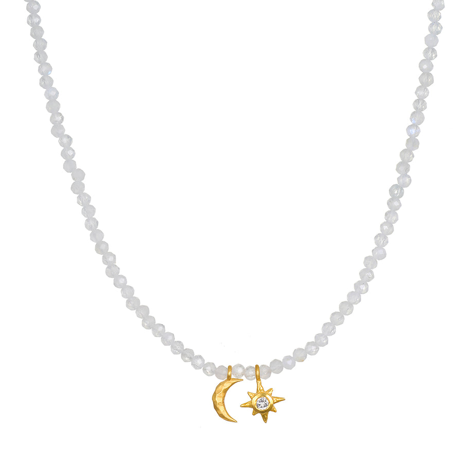 Moonstone Celestial Beaded Choker Necklace