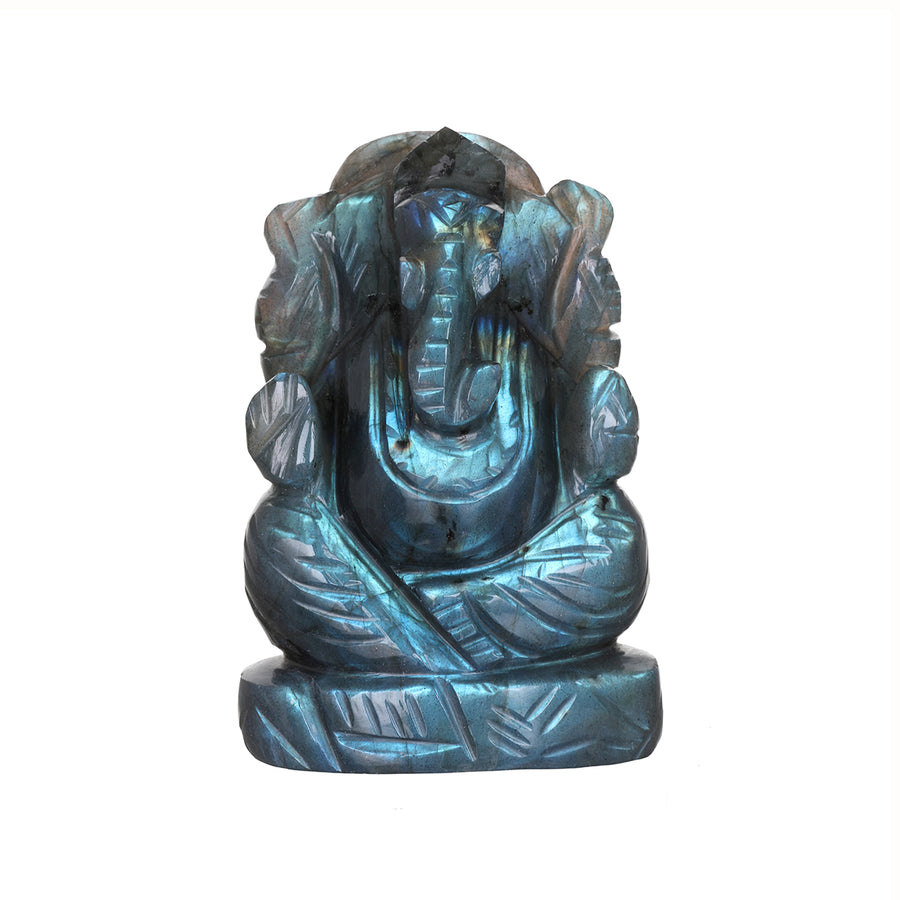 Labradorite Ganesha Statue
