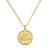 Tree of Life Coin Necklace