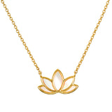 Mother of Pearl Lotus Necklace