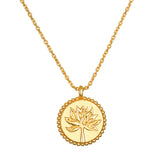 Lotus Coin Necklace