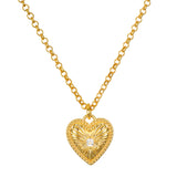 White Topaz Heart Necklace