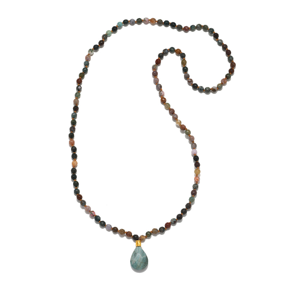 Fancy Jasper and Moss Agate Mala