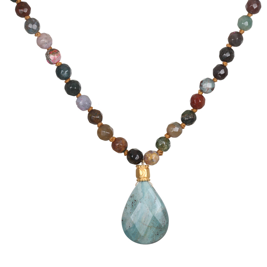 Fancy Jasper and Moss Agate Mala