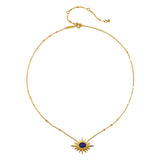 Illuminated Within Starburst Lapis Necklace