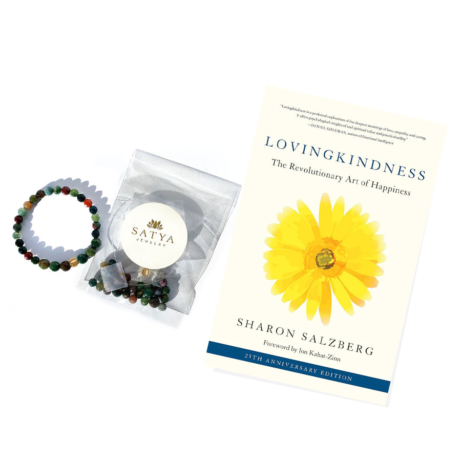 Lotus Fancy Jasper Bracelet Kit  Transformation Bracelet + Lovingkindness Book