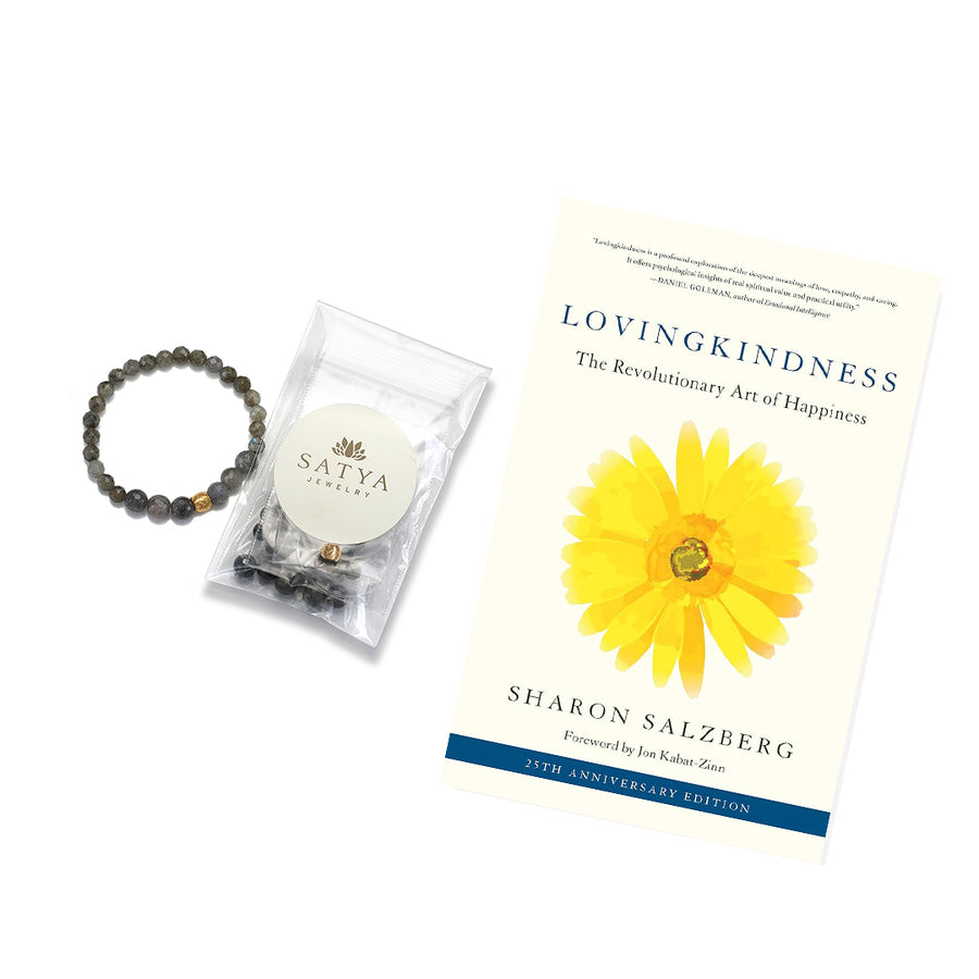 Lotus Labradorite Bracelet Kit Intuition Bracelet + Lovingkindness Book