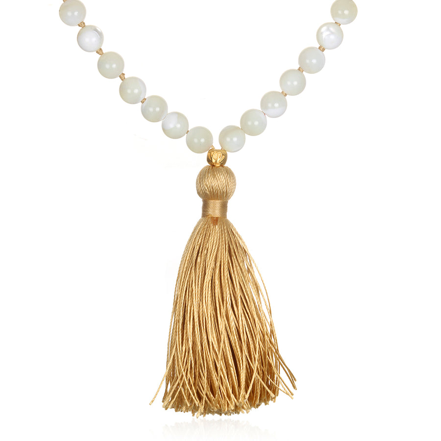 Wisdom Lotus Pearl Gemstone Mala