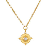 Moon Phases Moonstone Manifestation Locket Necklace