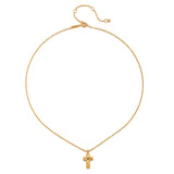Unwavering Faith Garnet Cross Necklace