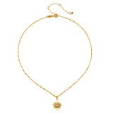 North Star White Topaz Starburst Necklace