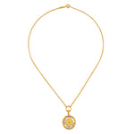 Close-up of the Intention of Harmony Necklace Set with a sun pendant, illustrating the beauty of spiritual jewelry and its significance in meditation practices, representing the meaningful connection to vitality.