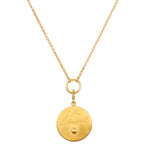 Intention of Harmony Necklace Set featuring a gold pendant inscribed with 'I Am Blessed.' This spiritual jewelry symbolizes protection and positivity, perfect for meditation and yoga practices, enhancing manifestation and inner peace.