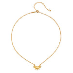 Intention of Harmony Necklace Set highlighting a delicate gold necklace with a sun motif, symbolizing positivity and peace. A meaningful talisman for spiritual growth, meditation, and harmony in your practice.