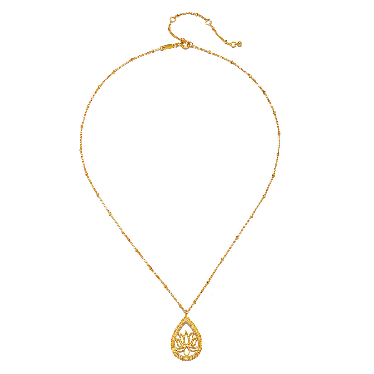 Intention of New Beginnings Necklace Set showcasing a stunning lotus pendant, symbolizing new beginnings and protection, ideal for those on a journey of spirituality and meaningful transformation.